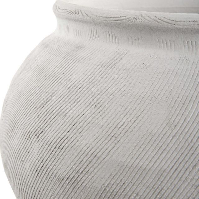 Uttermost® Floreana White Round Vase-4