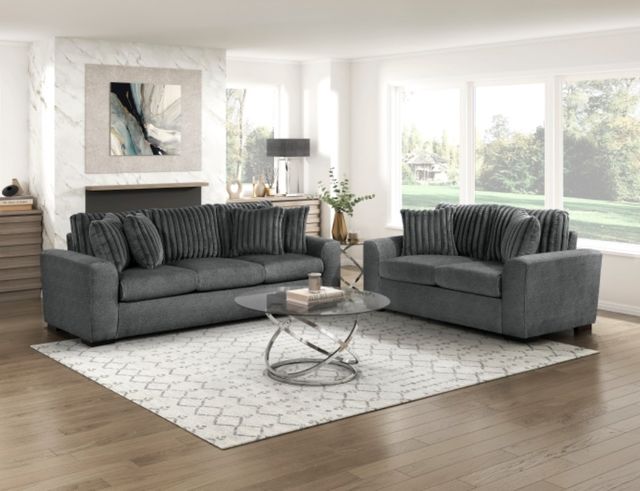 Homelegance® Athena Dark Gray Loveseat-1