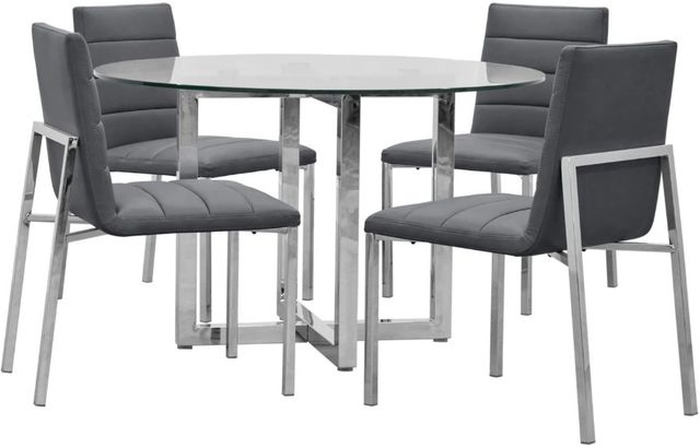 Modus Furniture Amalfi Cobalt Chair with Chrome Base-3