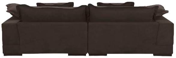 Moe's Home Collection Daydream 2-Piece Dark Brown L-Shaped Sectional Sofa and Chaise-3