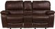 Porter International Designs Ramsey Rodeo Brown Leather-Look Manual Glider Reclining Console Loveseat-1