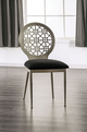 Furniture of America® Abner 2-Piece Black/Silver Dining Side Chair Set-3