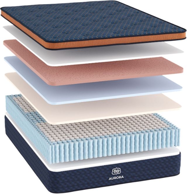 Brooklyn Bedding Aurora Luxe 15" Hybrid Firm Euro Top California King Mattress in a Box-2
