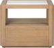 Four Hands Shiloh Glass Top End Table with Sandy Oak Base-4