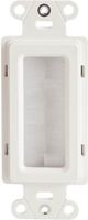 Sanus® White Cable Management Brush Wall Plate-1