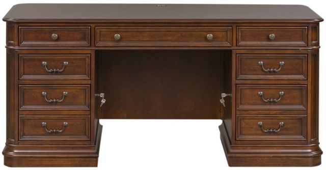 Liberty Furniture Brayton Manor Cognac Junior Executive Desk-2