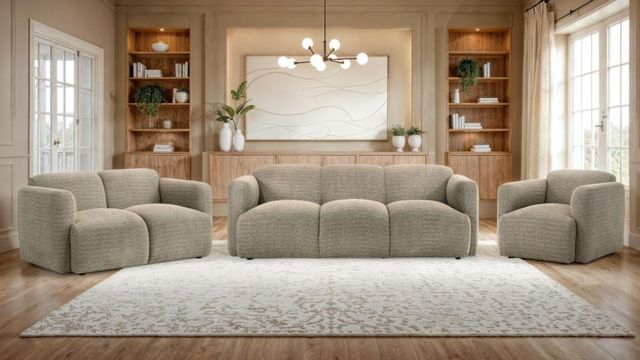 Coaster® Dorset 3-Piece Brown Upholstered Sofa Set-1