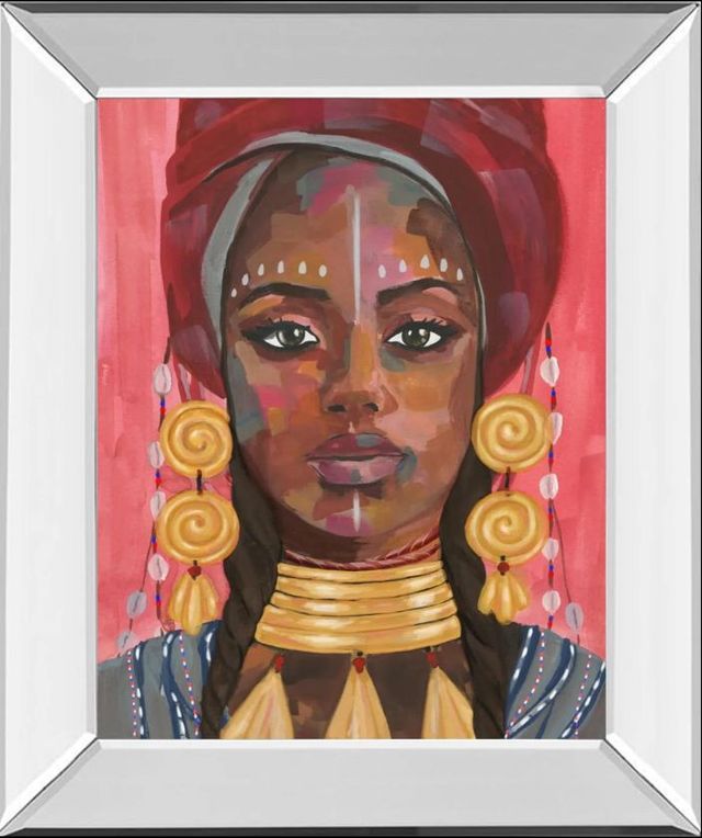 Classy Art Ornament Empress I by Annie Warren Mirror Framed Wall Art-0