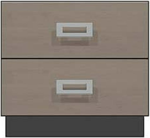 Country View Woodworking Customizable American Modern 24" 2-Drawer Plinth Base Nightstand-0
