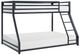 Homelegance® Jovie Black Twin/Full Bunk Bed-0