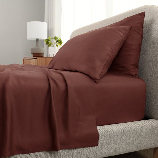 Cariloha Aloha 4-Piece Maroon Sunset Queen Soft Sheet Set-0