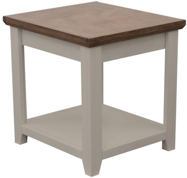Legends Home Ithaca Bourbon End Table with Sandstone Base-0