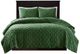 Olliix by Madison Park Harper 3 Piece Green King/California King Faux Velvet Reversible Coverlet Set-0