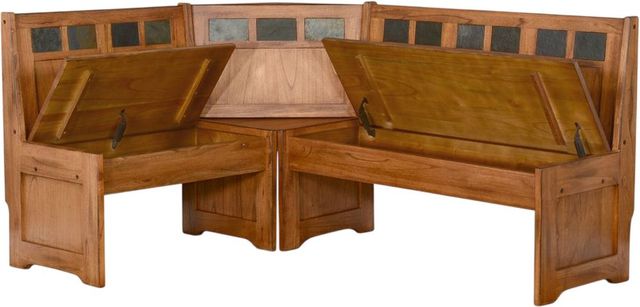 Sunny Designs™ Sedona 4-Piece Rustic Oak Breakfast Nook Set-3