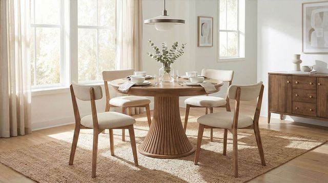 Archbold Furniture Customizable Fluted Pedestal Table-3