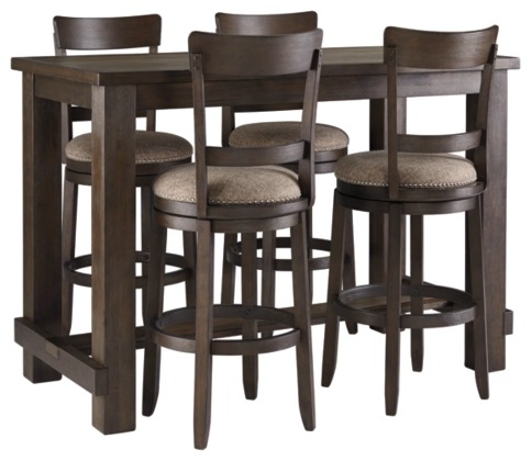 Signature Design by Ashley Drewing 5 Piece Brown Dining Table Set Farnham s Furniture Galleries Casper Wyoming