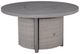 Signature Design by Ashley® Half Moon Beach Gray Wooden Outdoor Round Fire Pit Table-0