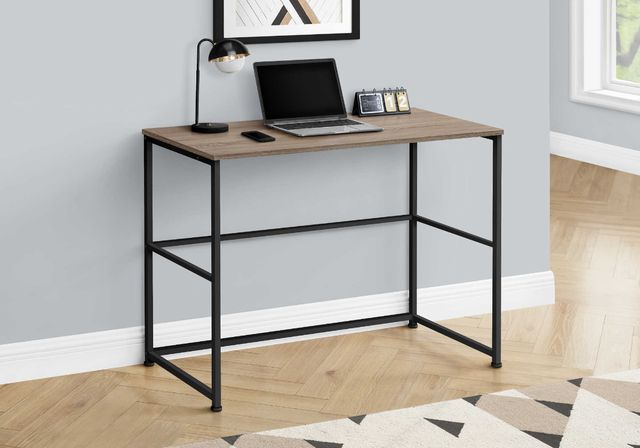 Monarch Specialties Inc. Black/Dark Taupe Computer Desk-1