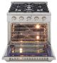 Kucht Professional KNG Series 30" Stainless Steel Pro Style Natural Gas Range with Silver Door-1