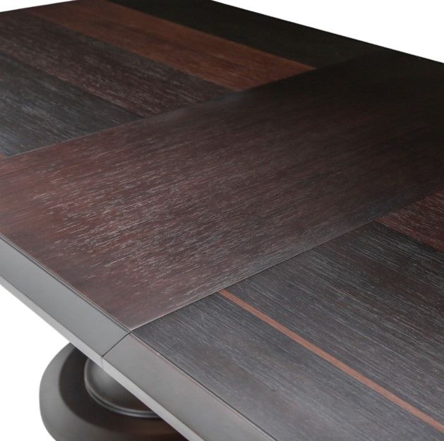 Michael Amini® 21 Cosmopolitan™ Umber Extendable Dining Table with Diablo Orange/Umber Base-3