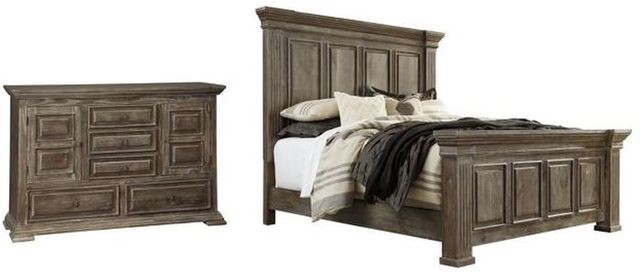 Signature Design by Ashley® Wyndahl 2-Piece Brown King Panel Bed Set-0