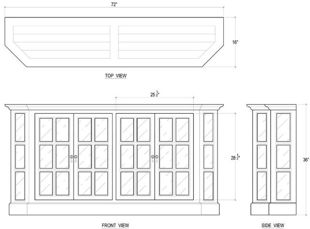 Bramble Customizable Cape Cod Narrow Media Console-1