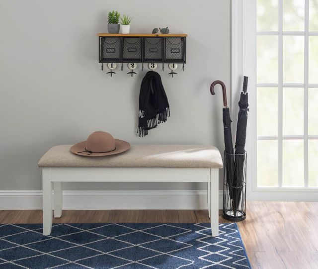 Powell® Jane Honey Brown/Vanilla White Storage Bench-1