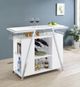 Coaster® Araceli Chrome/White Bar Wine Cabinet-3