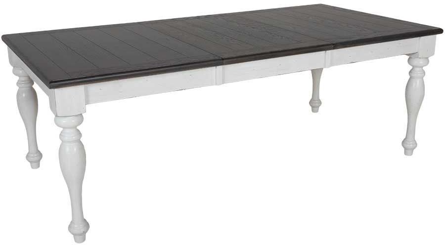 Sunny Designs™ Bourbon County White French Country Extension Dining Table with Brown Top | Lacks ...