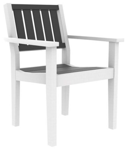 Seaside Casual Greenwich Dining Arm Chair Slatted Back Style-0