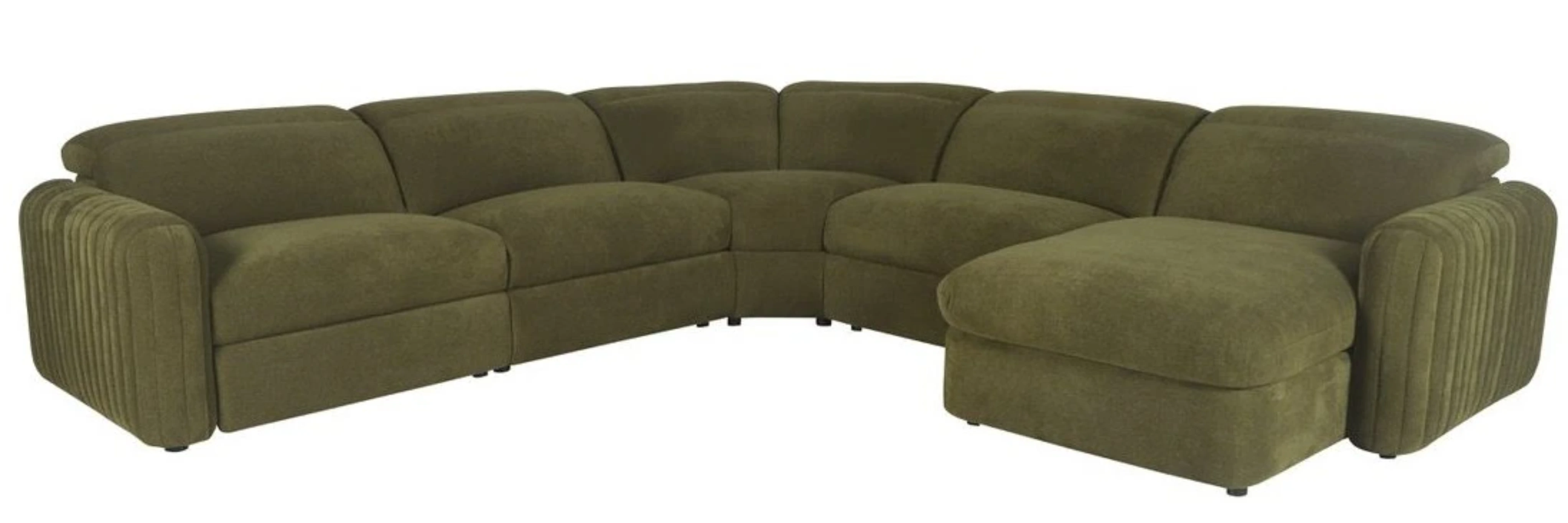 Alexandra Home Soho Peat 5pc Power Reclining Sectional | Big Sandy