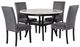 New Classic® Home Furnishings Celeste 5-Piece Espresso/Gray Dining Table Set-0