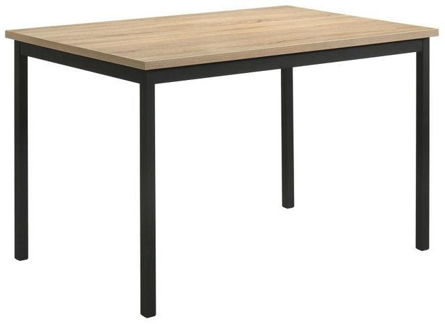 Coaster® Garza 5-Piece Black/Greige Oak Rectangular Dining Table Set-2