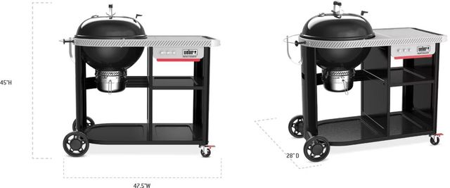 Weber® Performer™ 48" Black Premium Freestanding Charcoal Grill-1