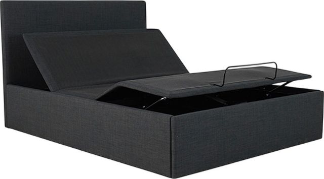 Beaudoin ErgoBox Black/Gray Queen Adjustable Storage Bed-0