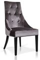 VIG Furniture A&X Charlotte 2-Piece Gray Velour Dining Chairs Set-0