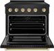 ZLINE Autograph Edition Paramount 36" Black Stainless Steel Pro Style Induction Range with Polished Gold Accents-1
