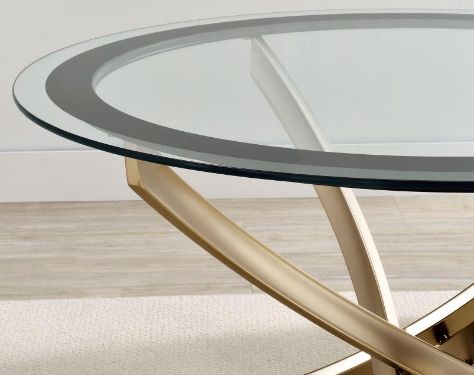 Coaster® Brooke 2-Pieces Rose Brass Occasional Table Set-3