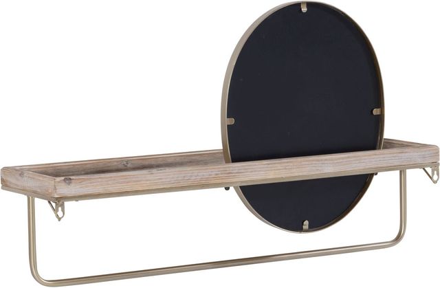 Linon Opal Gold/Natural Wall Shelf-3