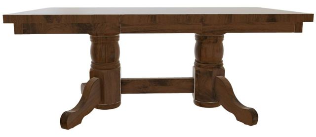 Mavin Customizable Rectangular Plank Extendable Dining Table with 18" Leaf-1