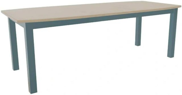 Mavin Customizable 38" x 72" Boat Extendable Dining Table with 18" Leaf-0