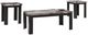 Signature Design by Ashley® Jazmore 3-Piece Gray Top Occasional Table Set with Dark Brown Base-0