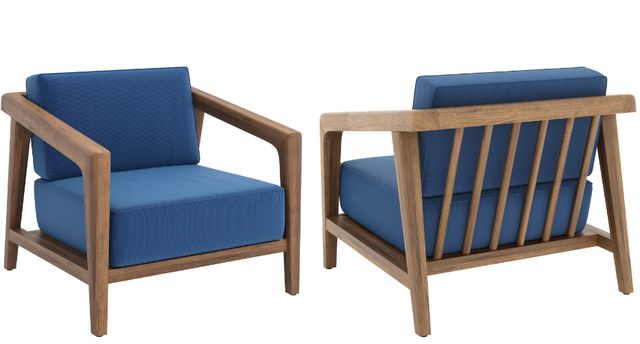 New Classic® Home Furnishings Bali 2-Piece Dark Blue Fabric Outdoor Club Chair-4