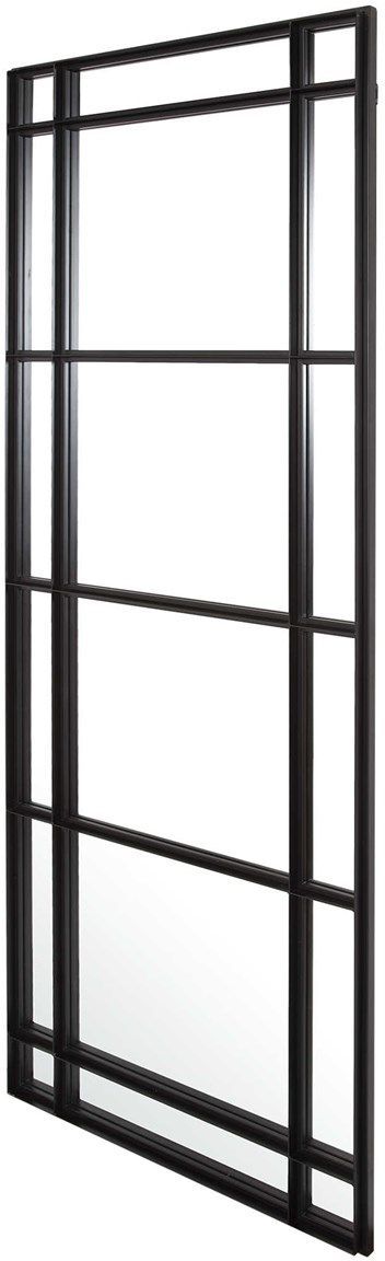 Uttermost® Atticus Satin Black Rectangular Mirror-3