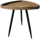 Moe's Home Collection Rollo Brown Rattan Side Table with Black Metal Legs-0