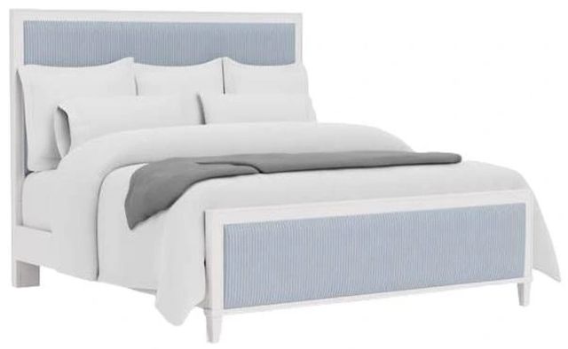 Riverside Furniture Rosalie White Caps Upholstered Queen Panel Bed-0