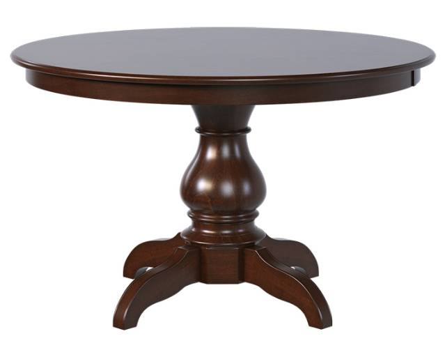 Country View Woodworking Customizable Westfield Wormy Maple Top 59" Dining Table with 1-Leaf and Brown Maple Base