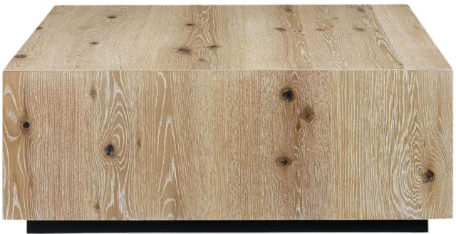 Bassett® Furniture Cascade Boardwalk Oak Square Cocktail Table-2