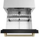 ZLINE Autograph Edition Touchstone 24 " 4.6 Cu. Ft. Black Stainless Steel Doors and Champagne Bronze Helix Handles 168 Can Outdoor-Rated Dual Refrigerator Drawer -5