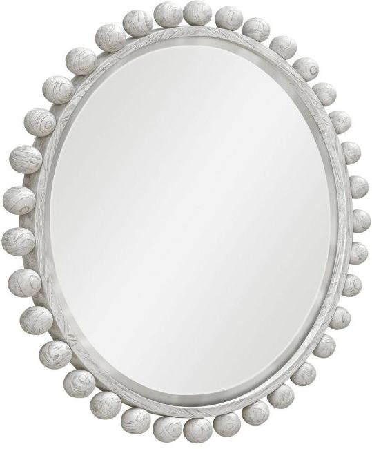 Uttermost® Cyra Aged Ivory Round Mirror-0